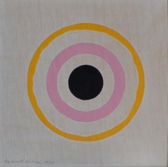 "Untitled" by Kenneth Noland, Acrylic and ink on linen book cover, 1977