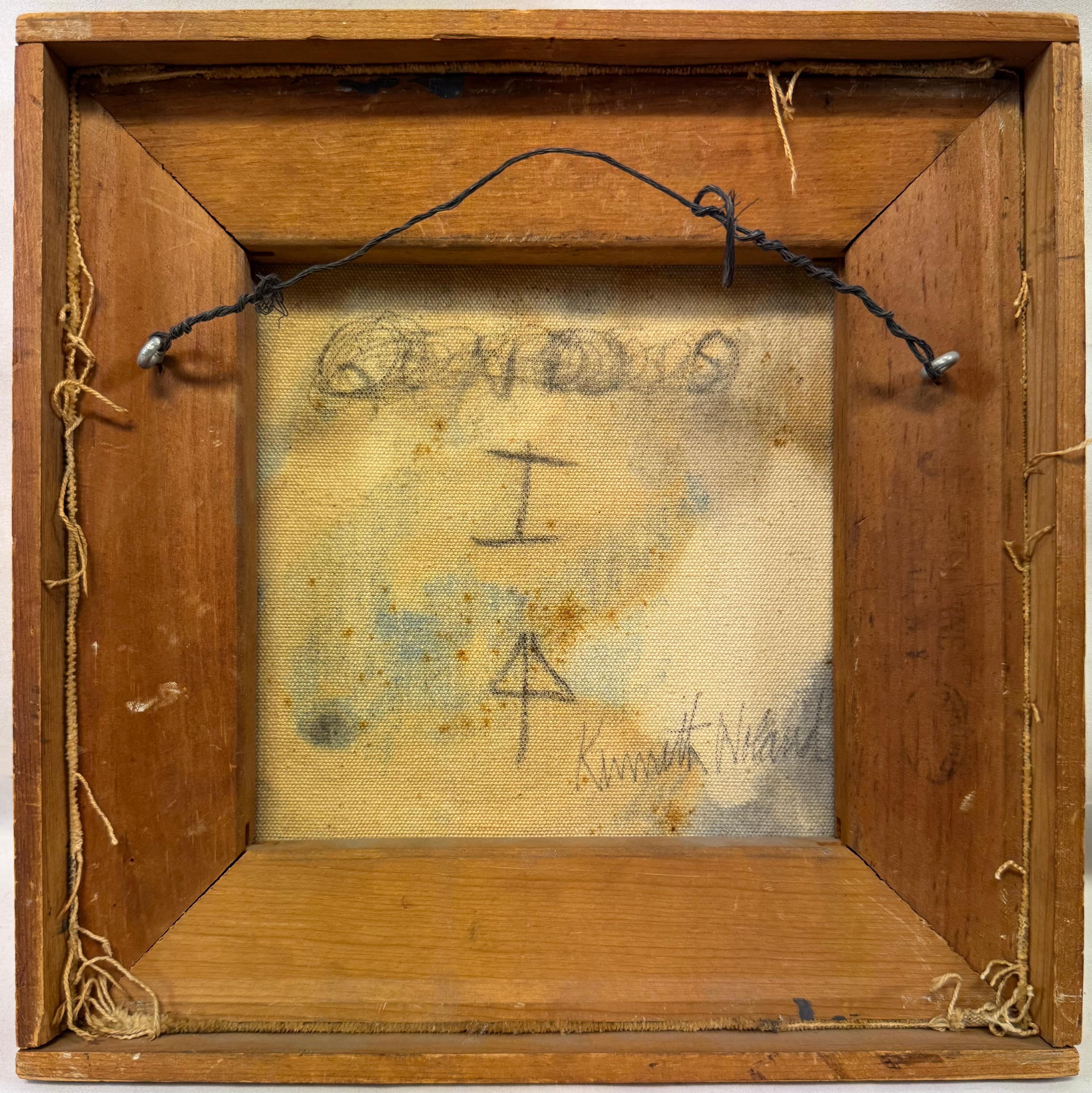 “Untitled, c. 1958” Abstract Expressionist Oil on Canvas, Signed, Original Frame For Sale 3