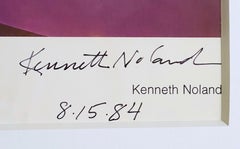 Scheda d'arte: Kenneth Noland - Invito di Andre Emmerich del 1975 (firmato a mano), incorniciato