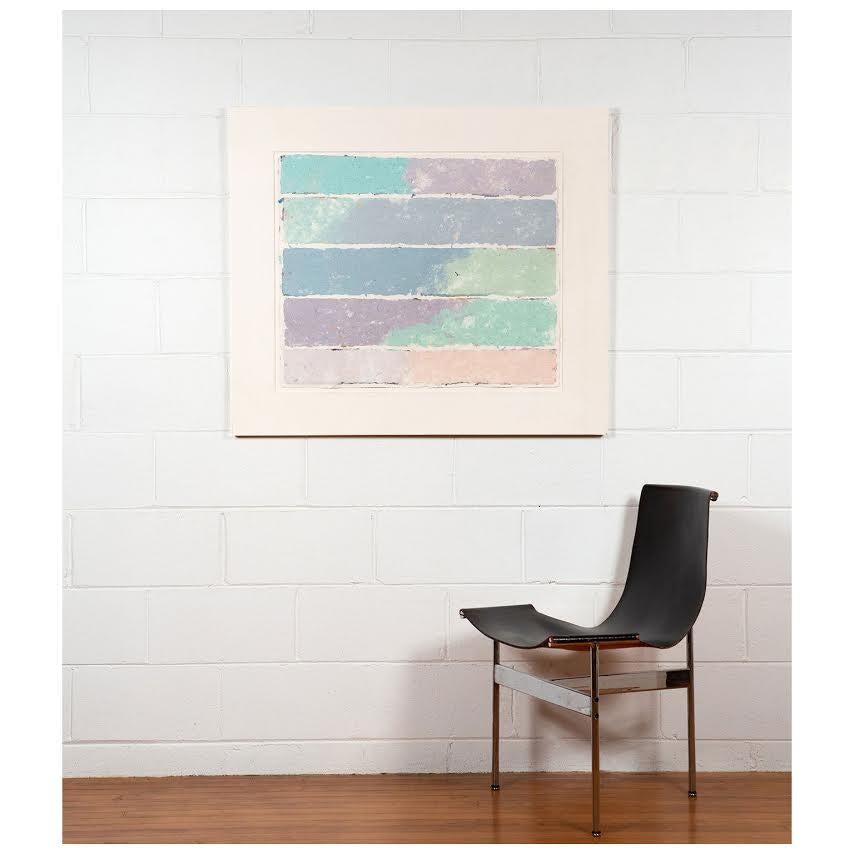Kenneth Noland (1924 – 2010) is renowned for his contribution to American abstraction. He is also one of the key artists of color-field painting. Unlike some of his contemporaries, Noland worked with printmaking for a handful of years. 

Noland's