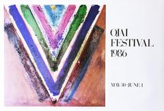 Color Field Abstract Chevron Ojai Festival lithograph Deluxe Signed 6/100 Framed