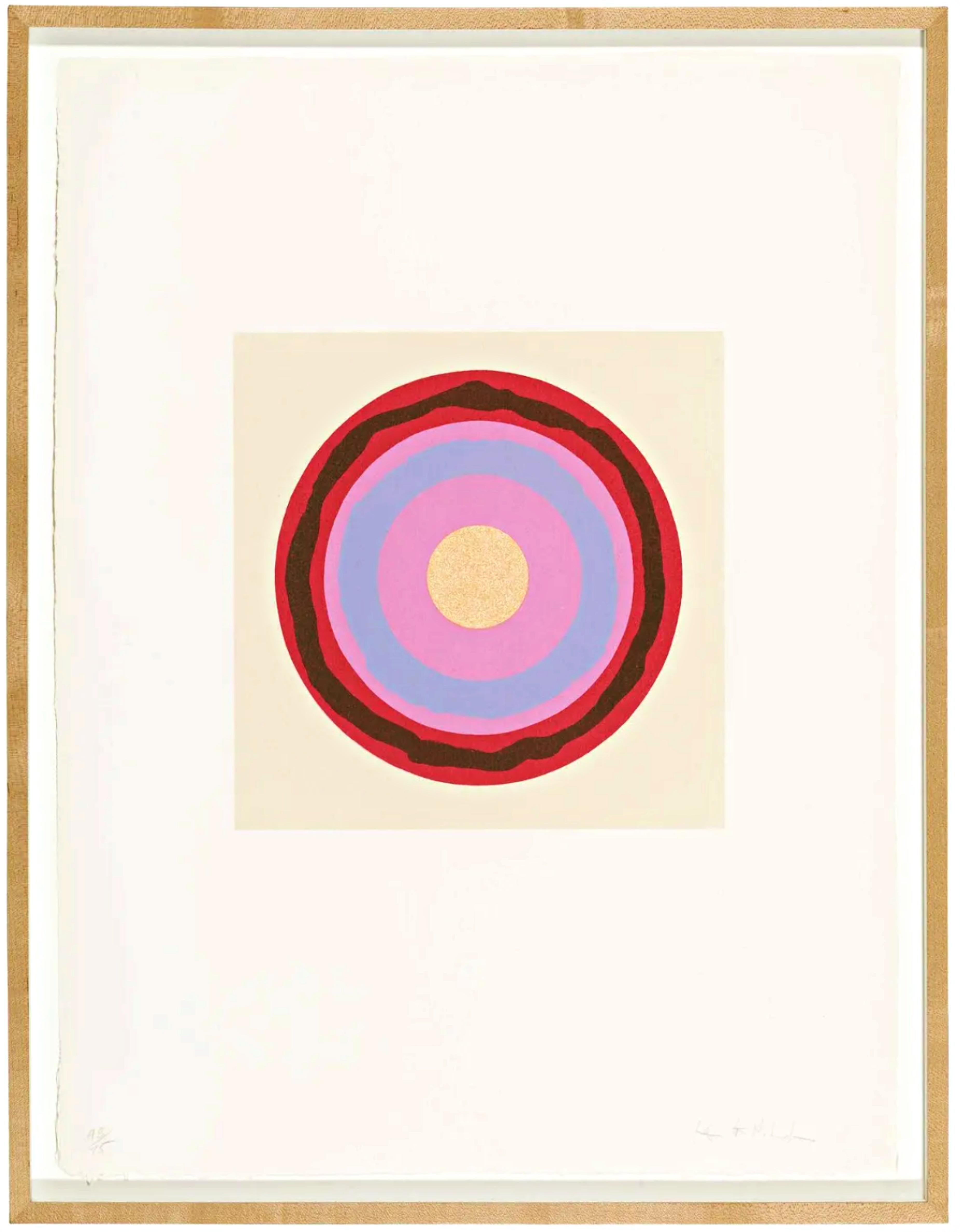 Color Field Target lithograph on hand made paper by Kenneth Noland signed Framed For Sale 2