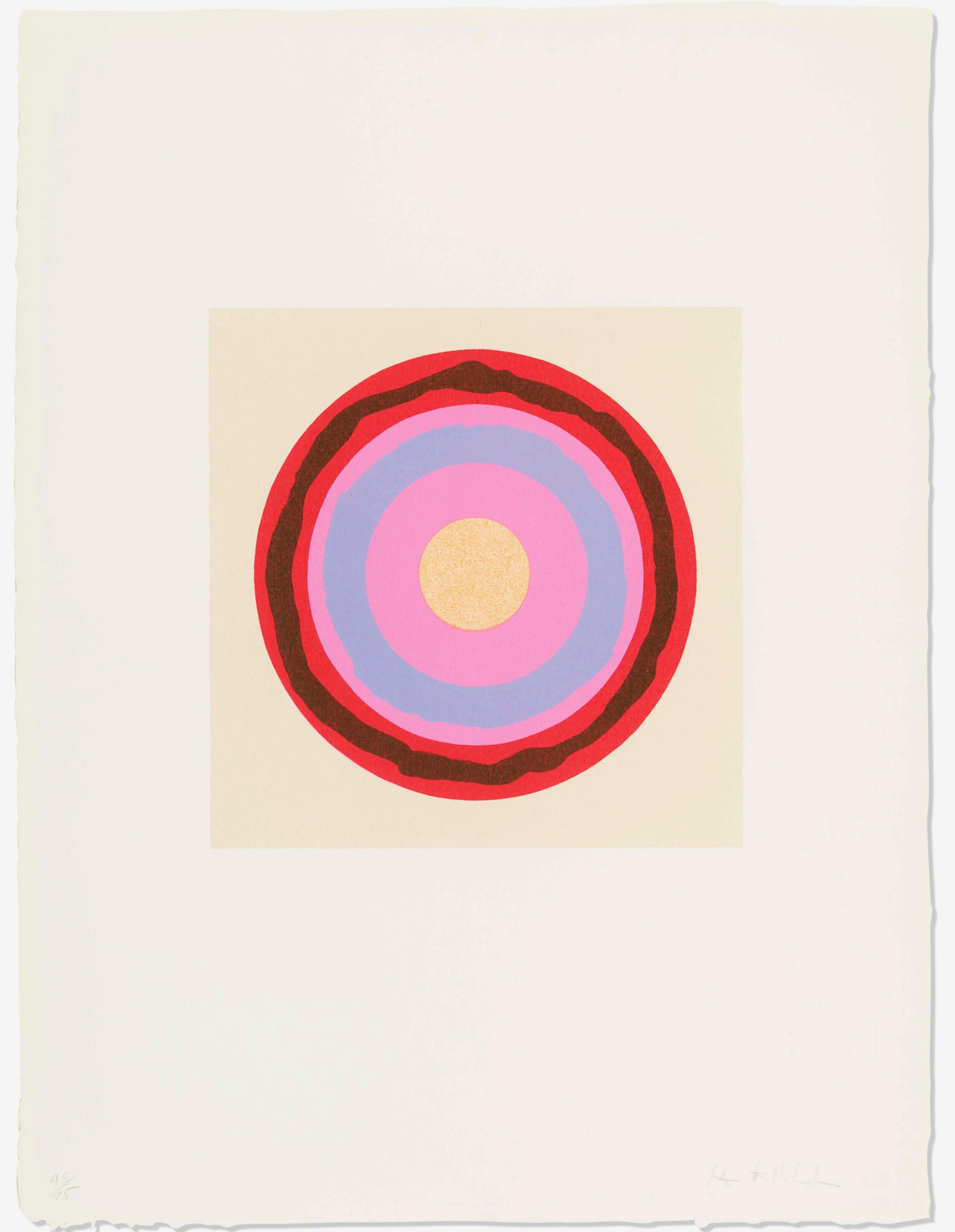Color Field Target lithograph on hand made paper by Kenneth Noland signed Framed For Sale 3