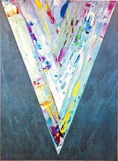 NOLAND (Hand Signed), rare Chevron color field print, acquired from the artist