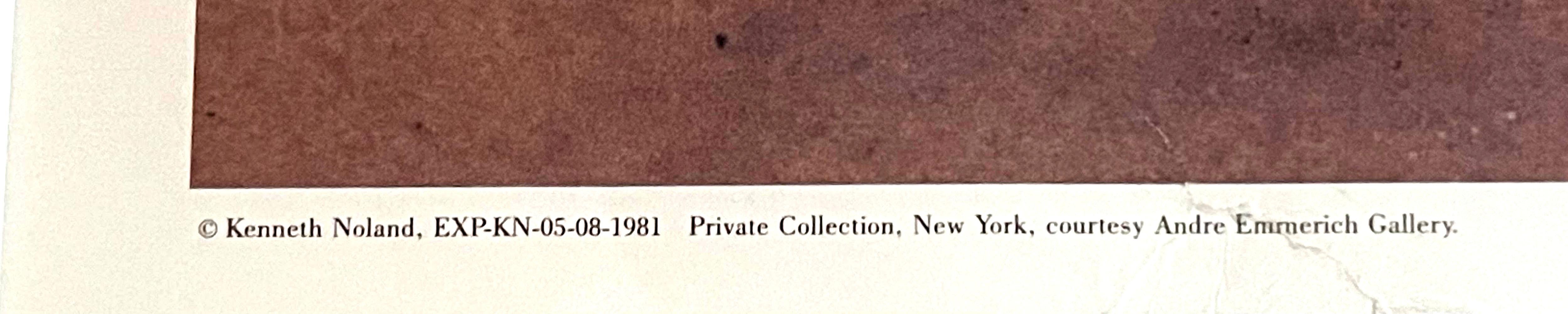 Kenneth Noland
Gravure du festival d'Ojai (édition limitée signée de luxe), 1986
Lithographie offset
Signée à la main et numérotée 6/100 par Kenneth Noland sur la partie inférieure du recto.
Cadre inclus :  encadré dans un cadre en bois blanc de