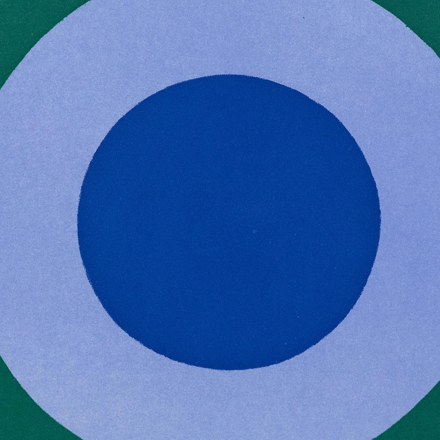 Untitled (Circle) - Gray Abstract Print by Kenneth Noland
