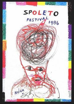 Festival Spoleto - Impression offset originale d'après Kenneth Noland - 1986