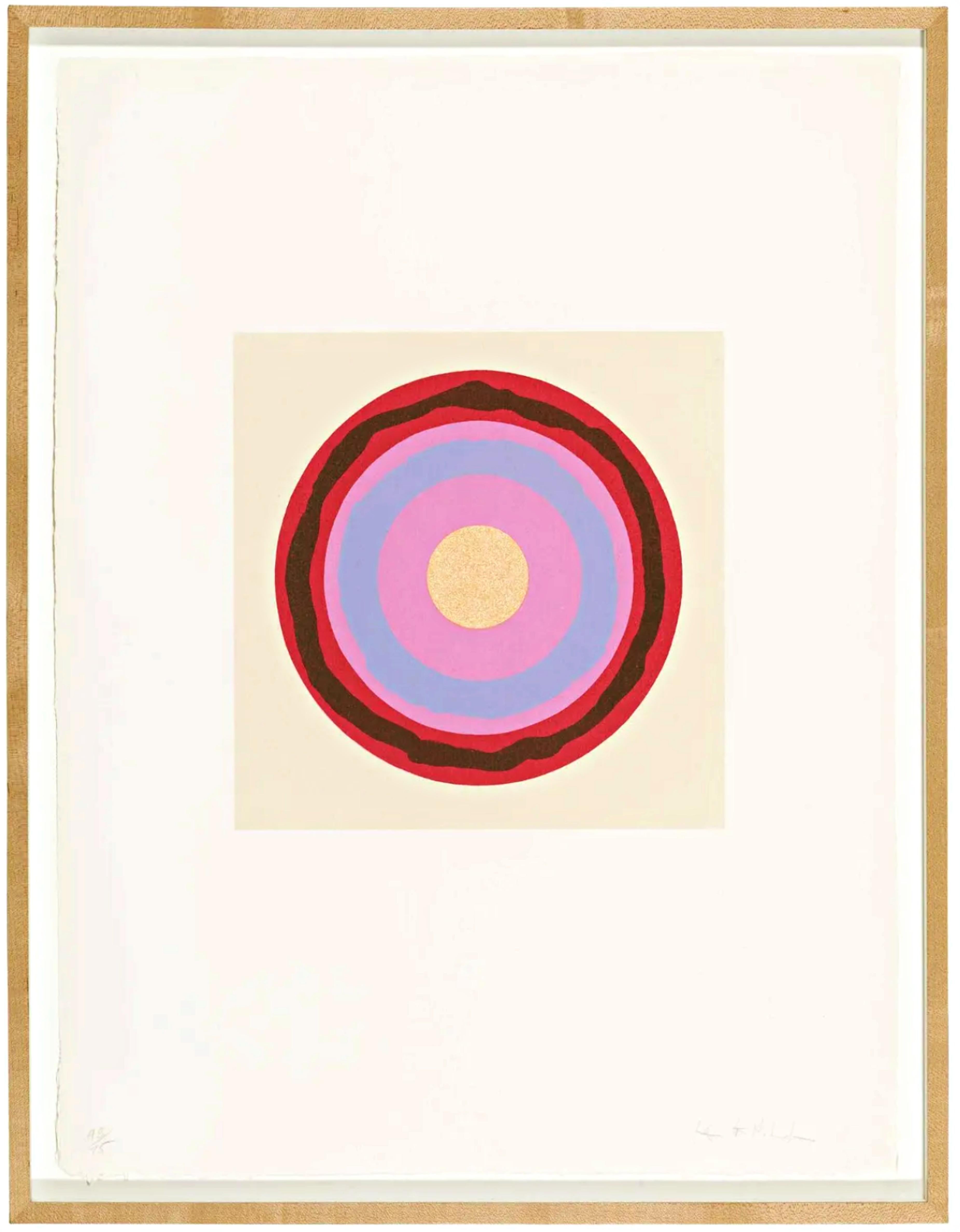 Untitled Target lithographie sur papier fait main de Kenneth Noland, signée, encadrée