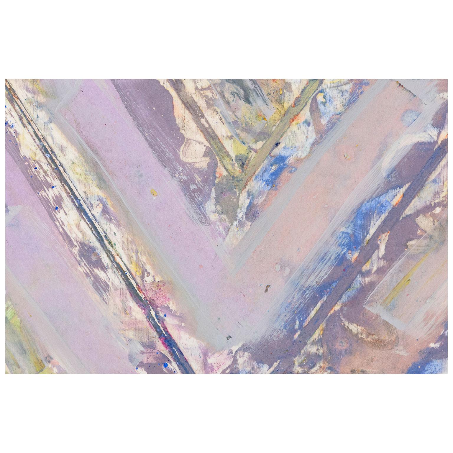 Violet Chevron - Print by Kenneth Noland