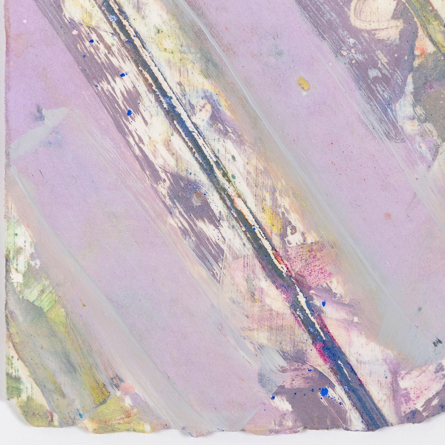 Violet Chevron - Gray Abstract Print by Kenneth Noland