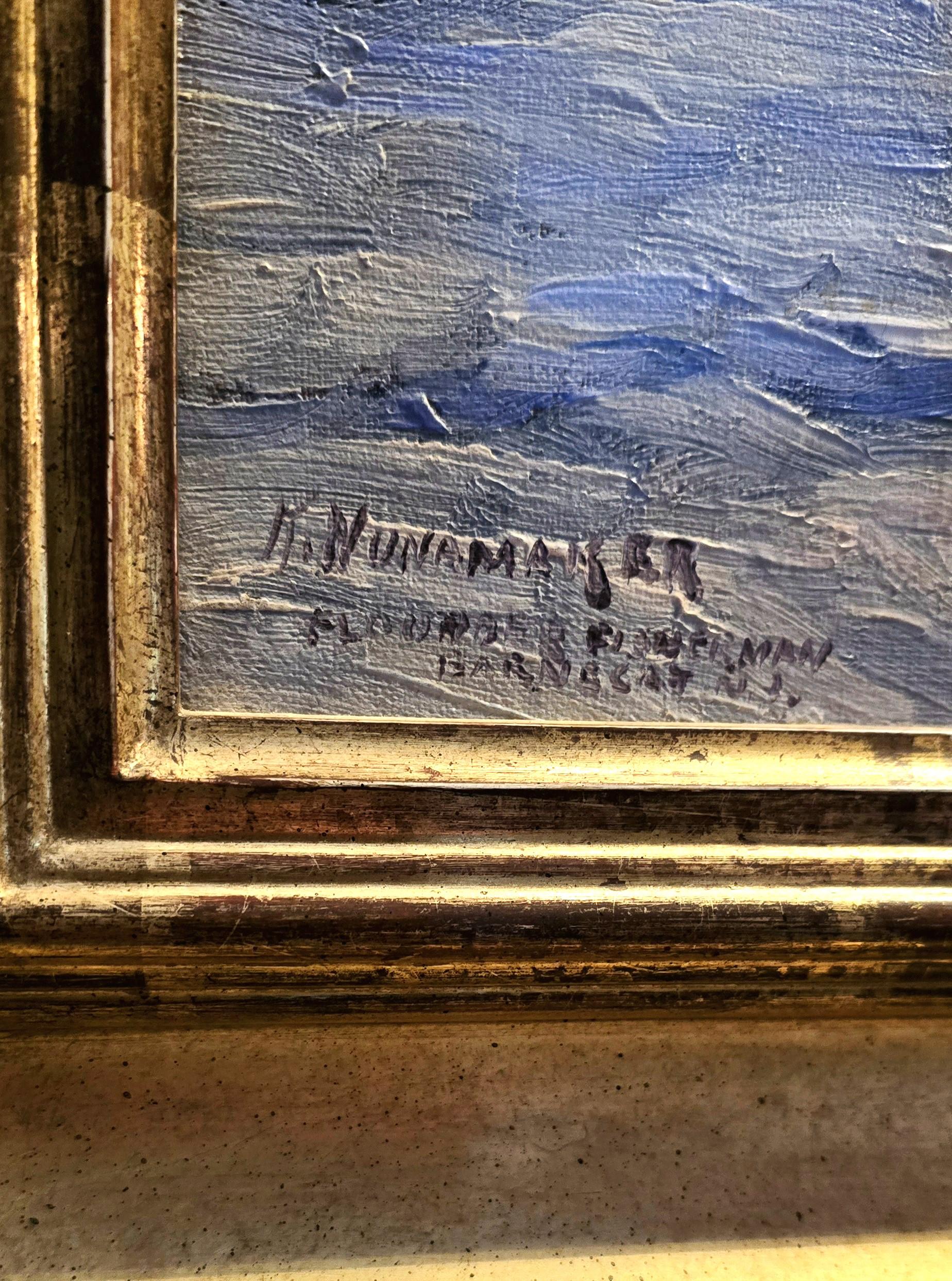 Flounder Fischer in Barnegat Beach, N.J. (Amerikanischer Impressionismus), Painting, von Kenneth Nunamaker
