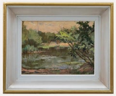 Kenneth Parker - Olio del XX secolo incorniciato, Rush Pond, Chislehurst