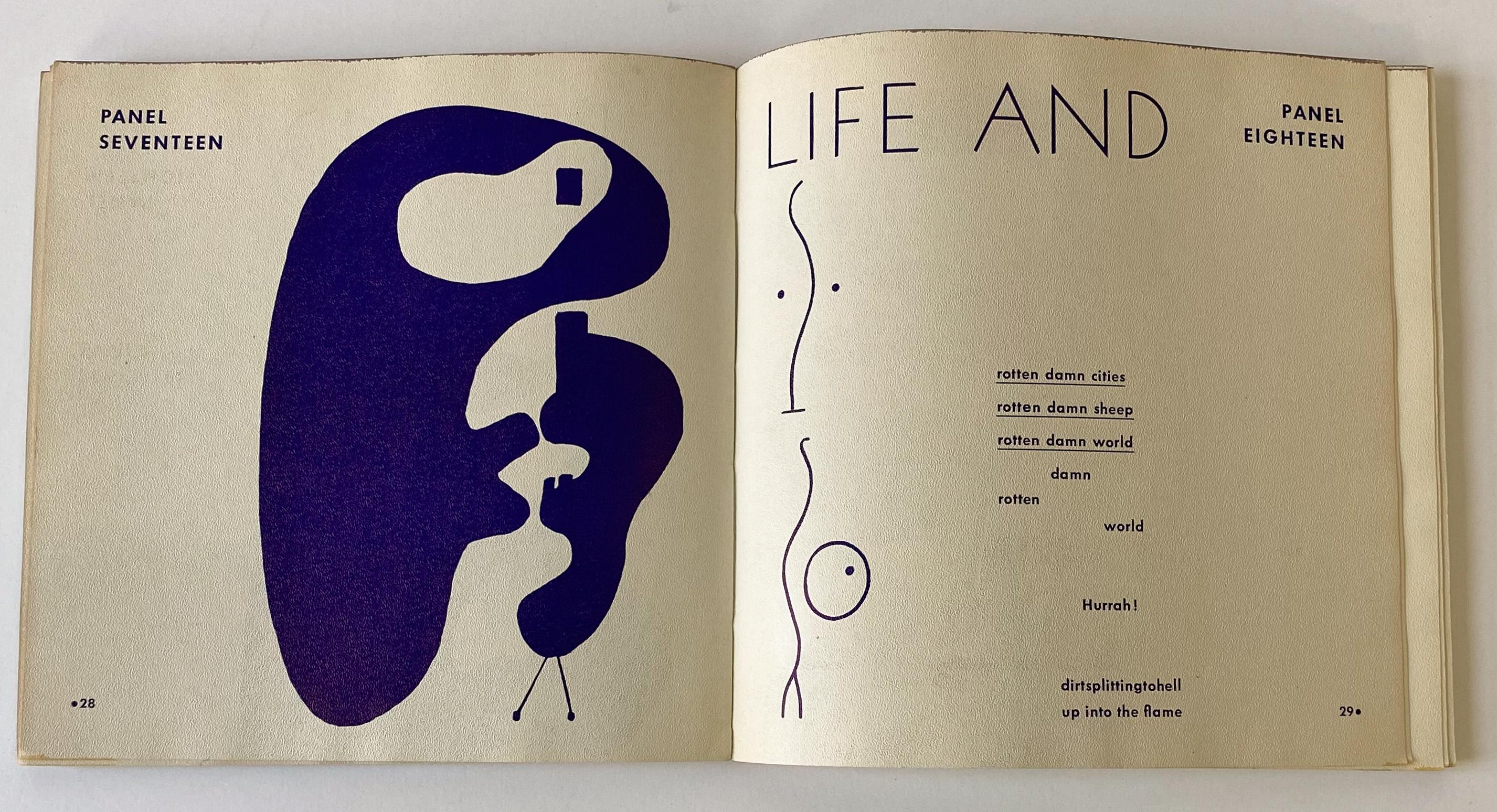 Mid-Century Modern Kenneth Patchen Artist Book with Original Painting For Sale