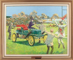 Back For the Big Game, 1909 Stanley Steamer, Calendar Illustration