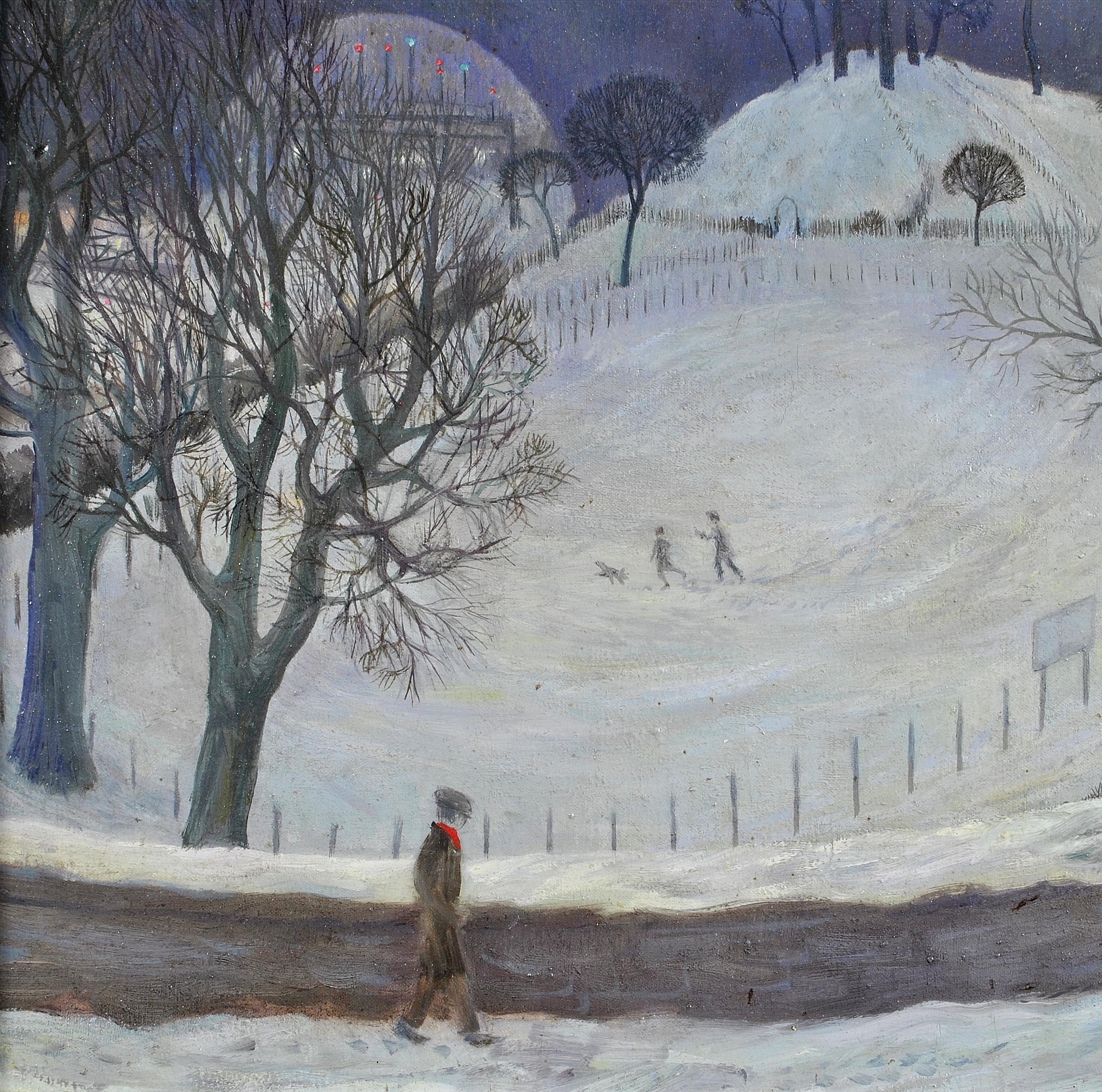 Winter Gardens - Mid 20th Century Modernist Scottish Landscape Painting 1