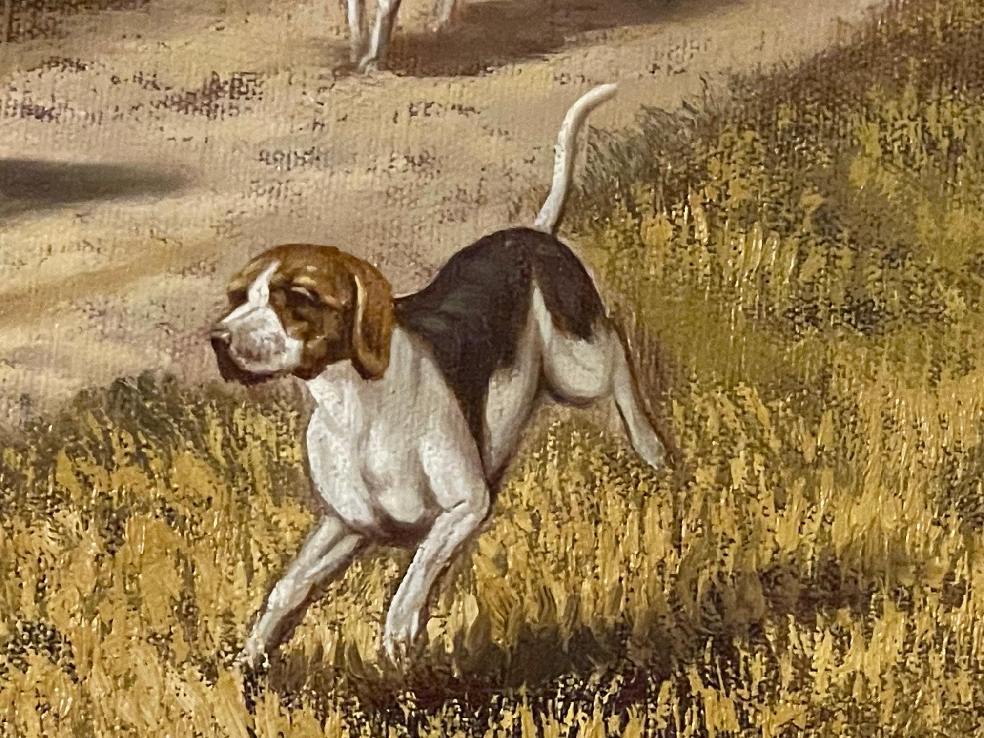 Fuchsjagd (Braun), Animal Painting, von Kenneth Shone