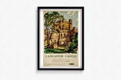 Circa 1950 original poster by Kenneth Steel : Lancaster Castle British Railways