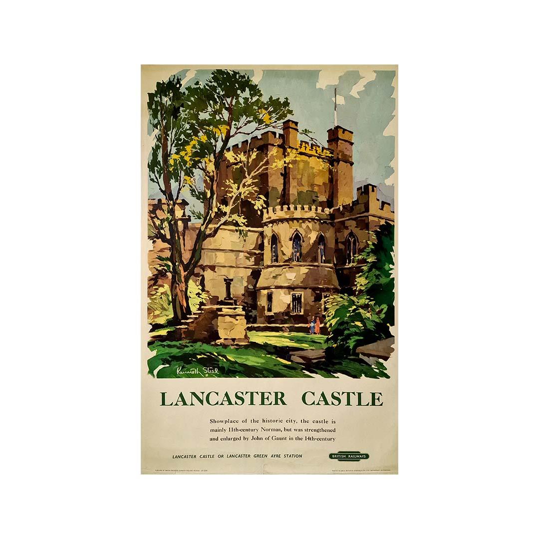 Poster originale di Kenneth Steele del 1950 circa: Castello di Lancaster British Railways in vendita 3