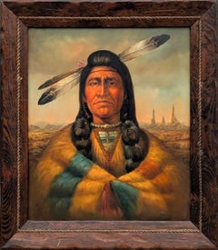 Realistic Figurative Portrait of an Indigenous Native American Man