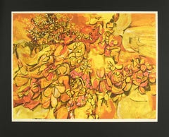 "Sun Dance" Vibrant Mid Century Serigraph