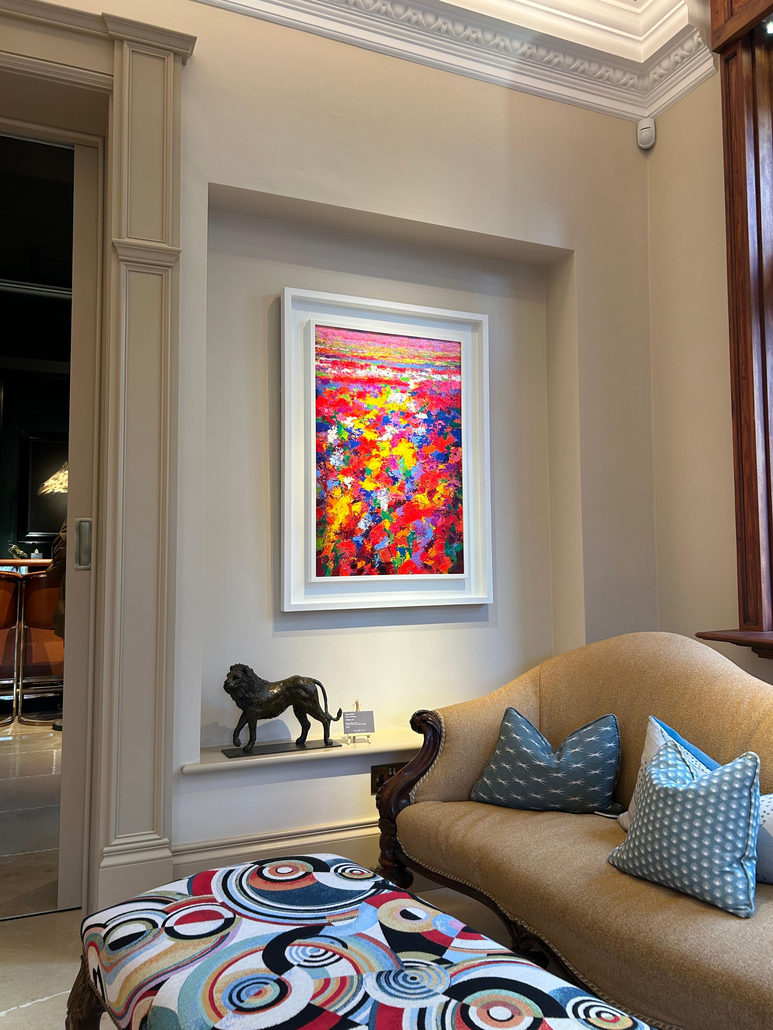 Wildblumen, Abstraktes Gemälde eines Wildblumenfeldes – Painting von Kenneth Webb
