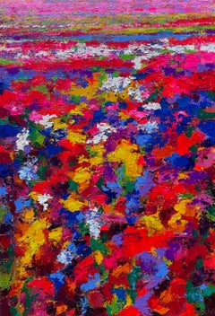 Flores silvestres, Pintura abstracta de un campo de flores silvestres