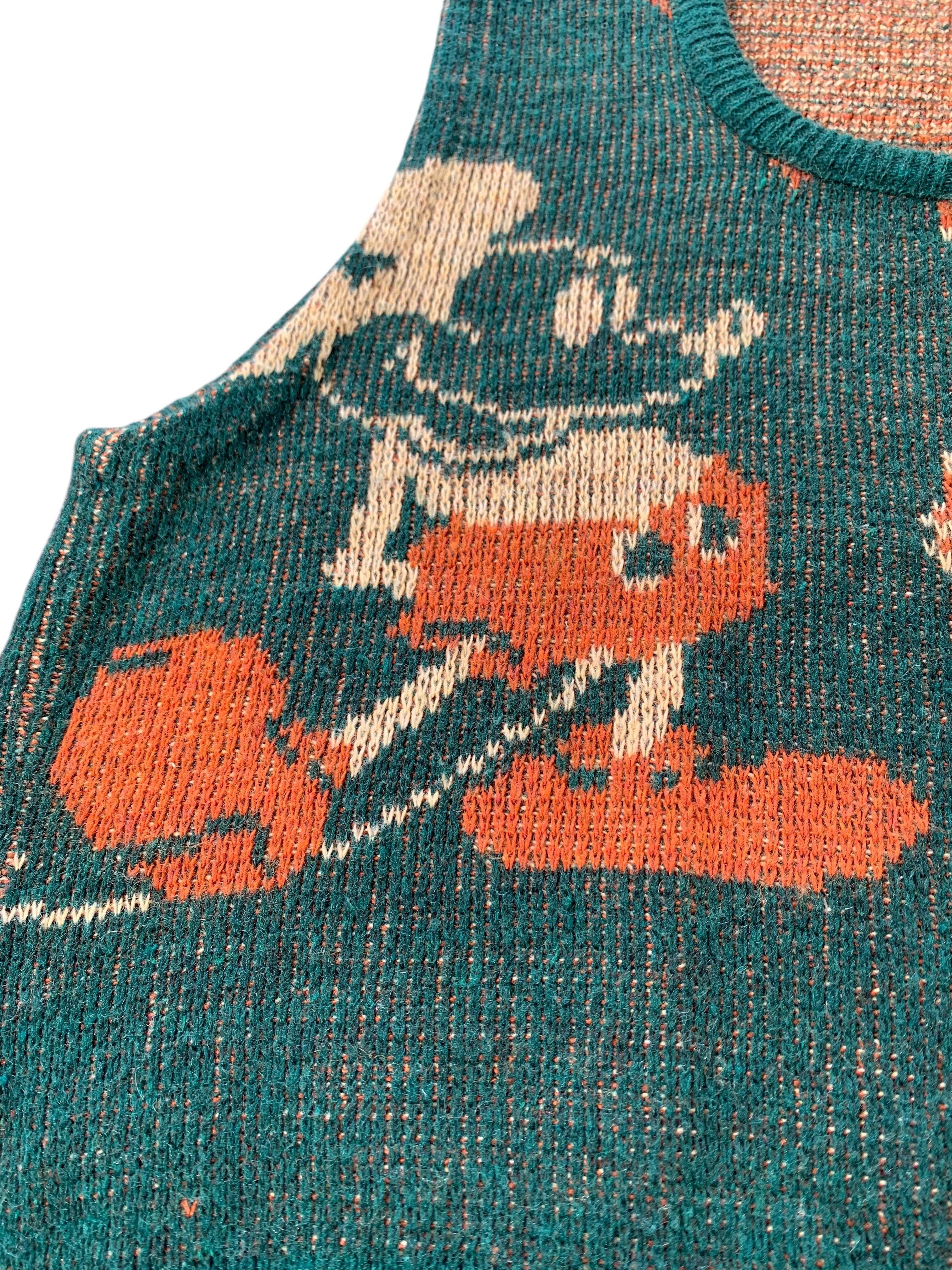 Chaleco jersey Kennington Disney Mickey & Minnie Mouse Novelty Verde, años 70 en Bueno estado para la venta en Los Angeles, CA