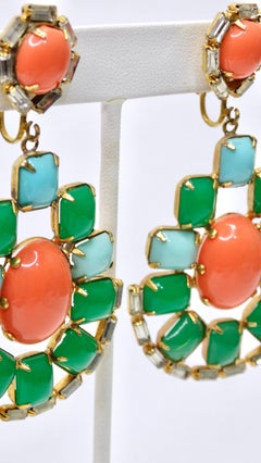 Kennth Jay Lane Jeweled Earrings