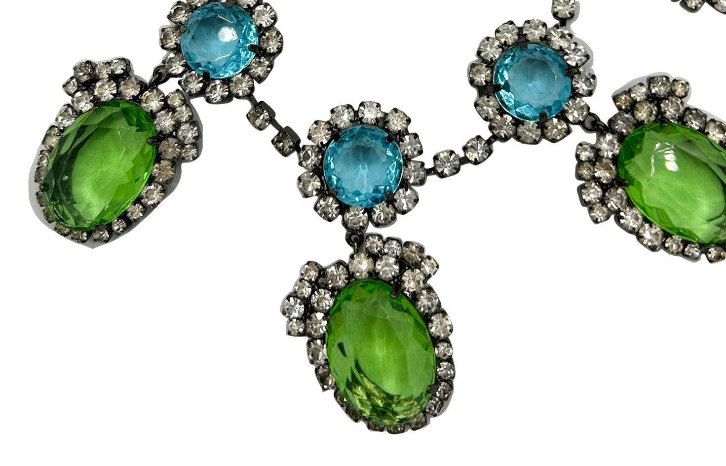 Greene & Greene Lane Stone Rare Blue and Green Stone Collar Excellent état - En vente à Los Angeles, CA