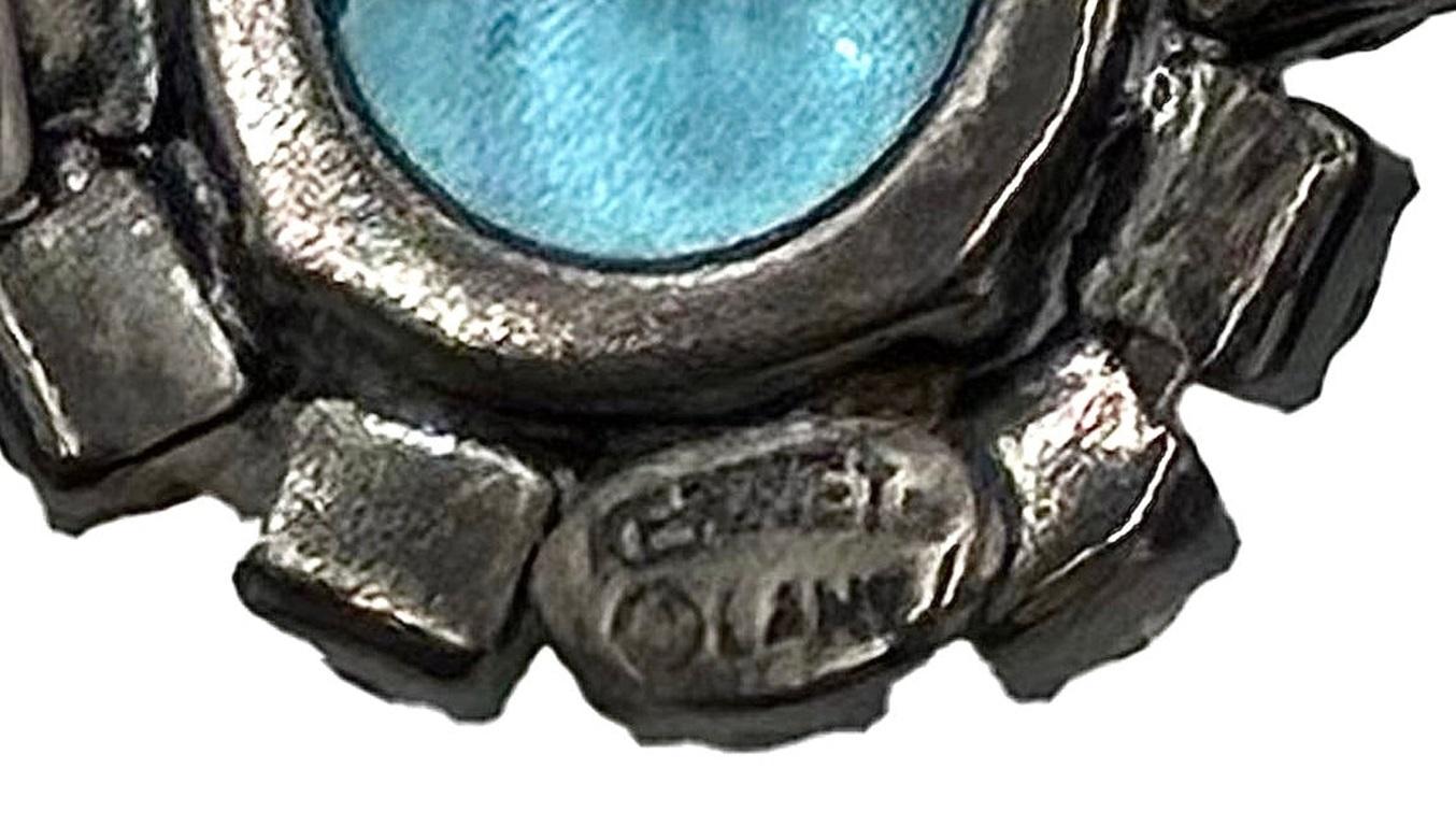 Greene & Greene Lane Stone Rare Blue and Green Stone Collar Pour femmes en vente