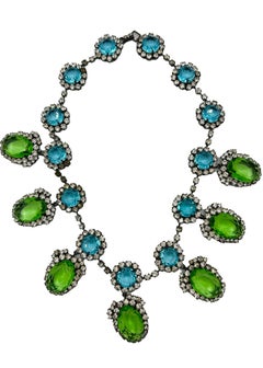 Greene & Greene Lane Stone Rare Blue and Green Stone Collar