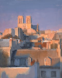 Azoteas de París al atardecer