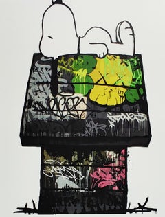 Kaws, Tempi duri, Snoopy, Kenny Random, 2017 Edizione limitata di 15, Stampa rara
