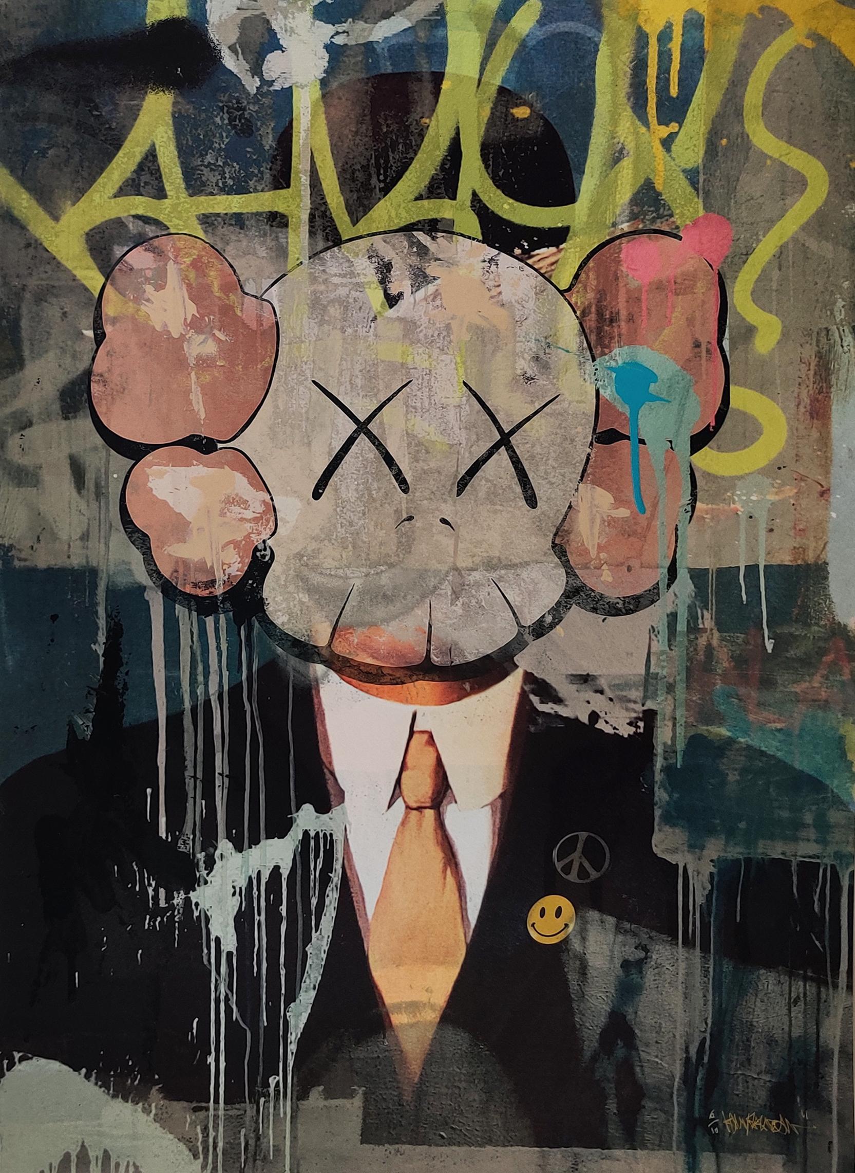 Kenny Random, Kaws Porträt, Ausgabe von 10. Veröffentlicht im Jahr 2018. Abmessungen von 70 cm x 50 cm (27,5 in x 19,6 in)

Handgefertigtes Einzelstück.

Unsere Galerie ist stolz darauf, seltene Drucke von hoher Qualität anzubieten. Wir achten auf