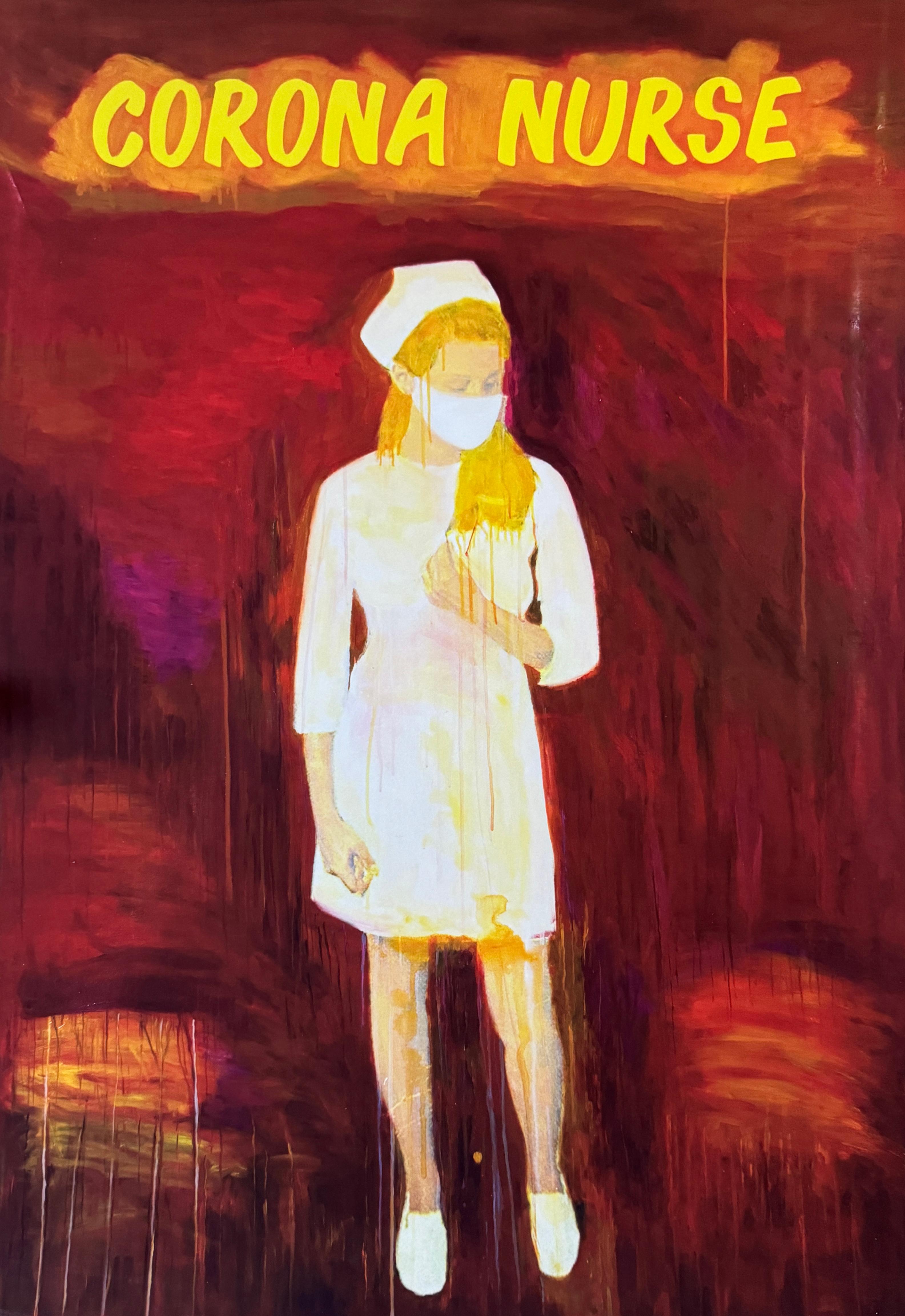 Kenny Schachter Figurative Print - Corona Nurse