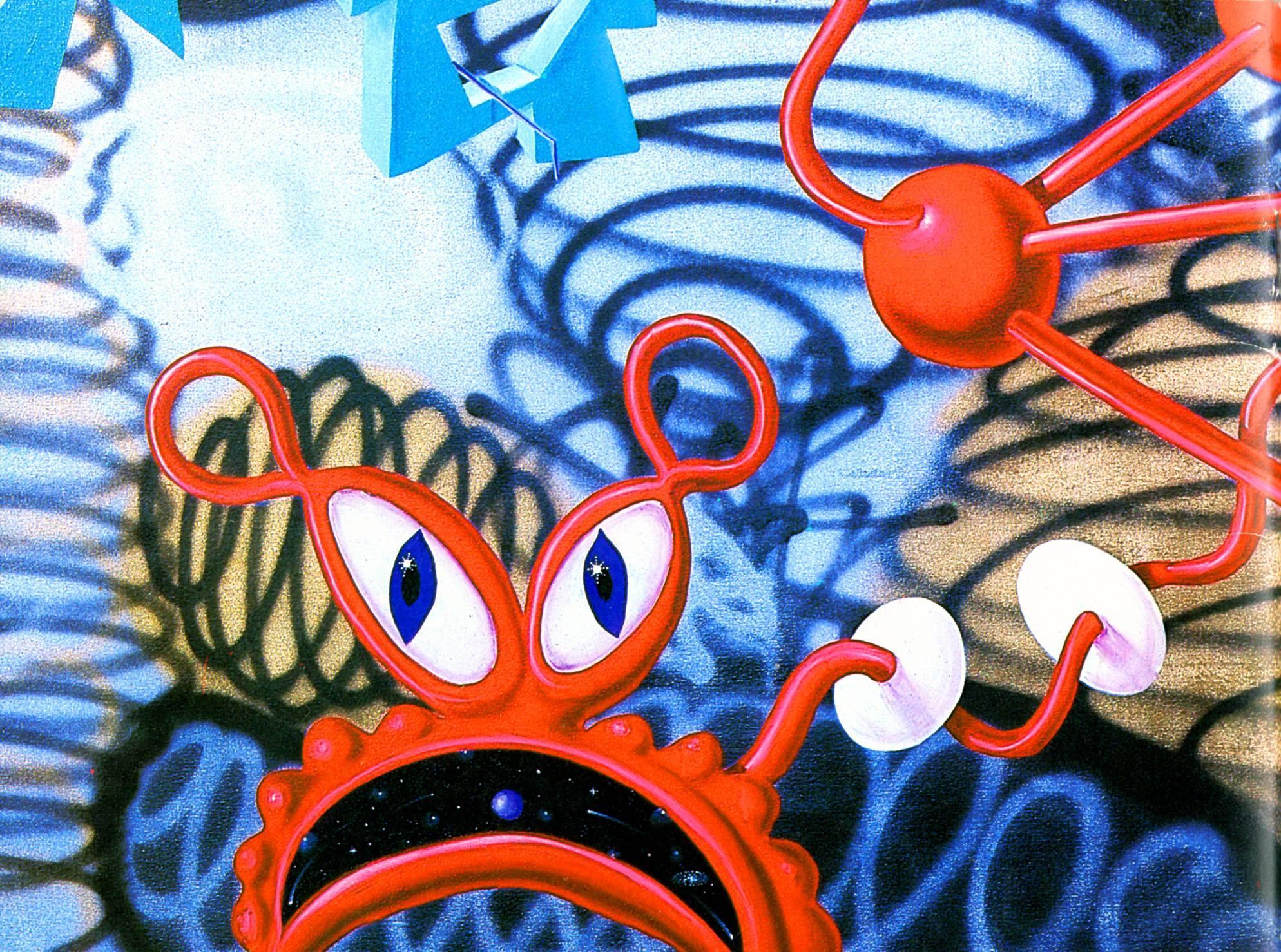 Kenny Scharf, Tony Shafrazi Gallery, New York, 1983
Seltener früher Ausstellungskatalog aus einer limitierten Auflage von 2000 Stück.

5 x 8 Zoll unsigniert. Leichte Handhabungsspuren; sonst ausgezeichnet
Mit mehr als 20 Farbtafeln der wichtigsten