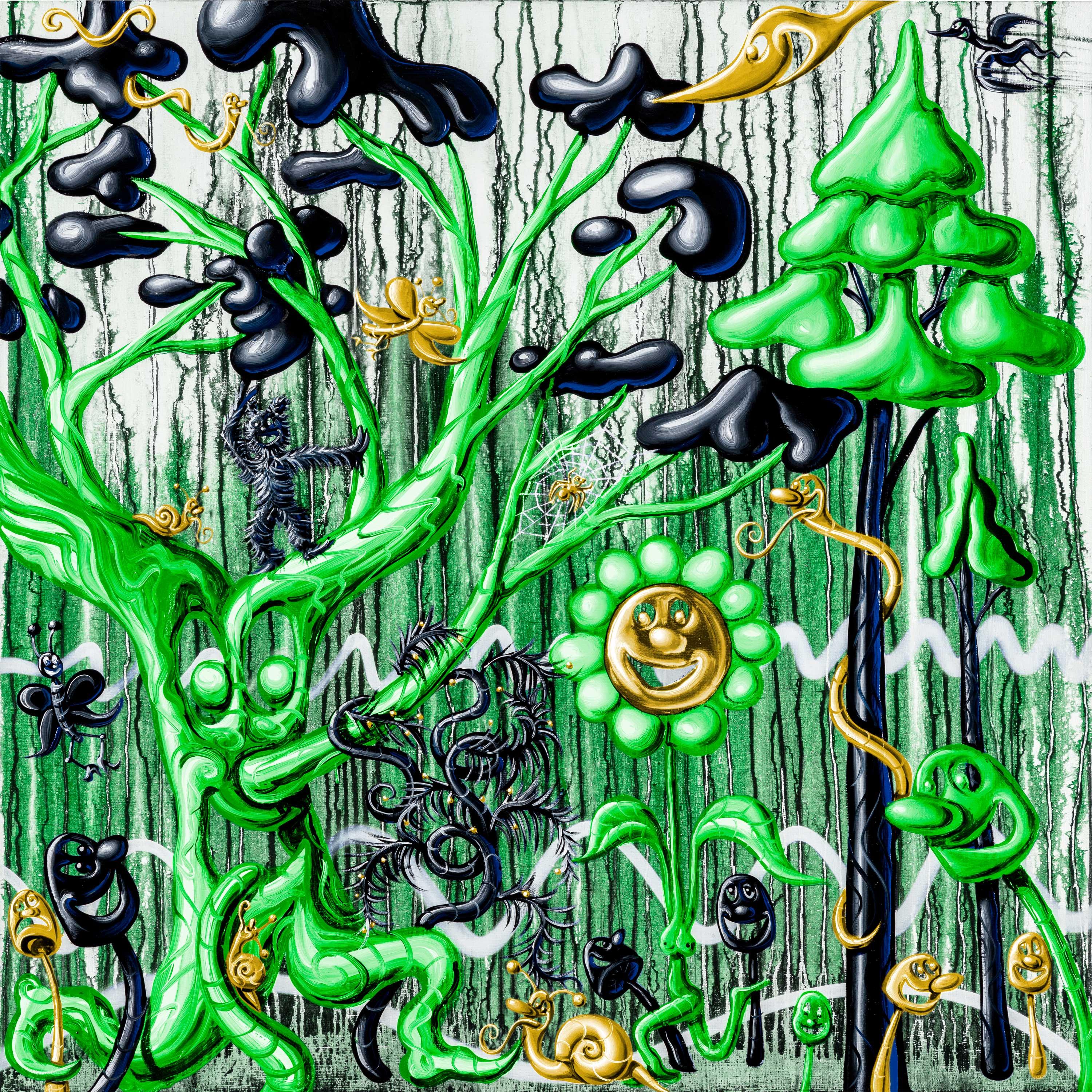 Furungle Green - Print by Kenny Scharf