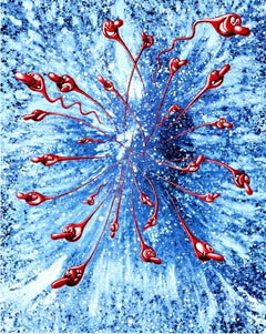 Kenny Scharf In the Beginning, limited edition signed/numbered lithograph Framed