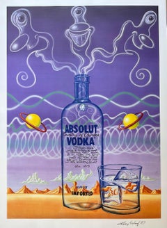 Kenny Scharf - Absolut Vodka hand signed, edition of 200, LARGE lithograph Lt Ed