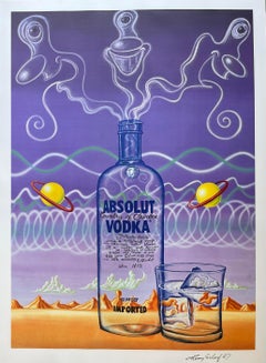 Kenny Scharf - Absolut Vodka hand signed, edition of 200, LARGE lithograph Lt Ed