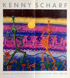 Kenny Scharf at Fun Gallery, Tony Shafrazi (vintage 1980s exhibit poster)