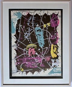 Kenny Scharf - Bad Girls, Signed 9 color lithograph, Pop Art, Unique PP, Framed