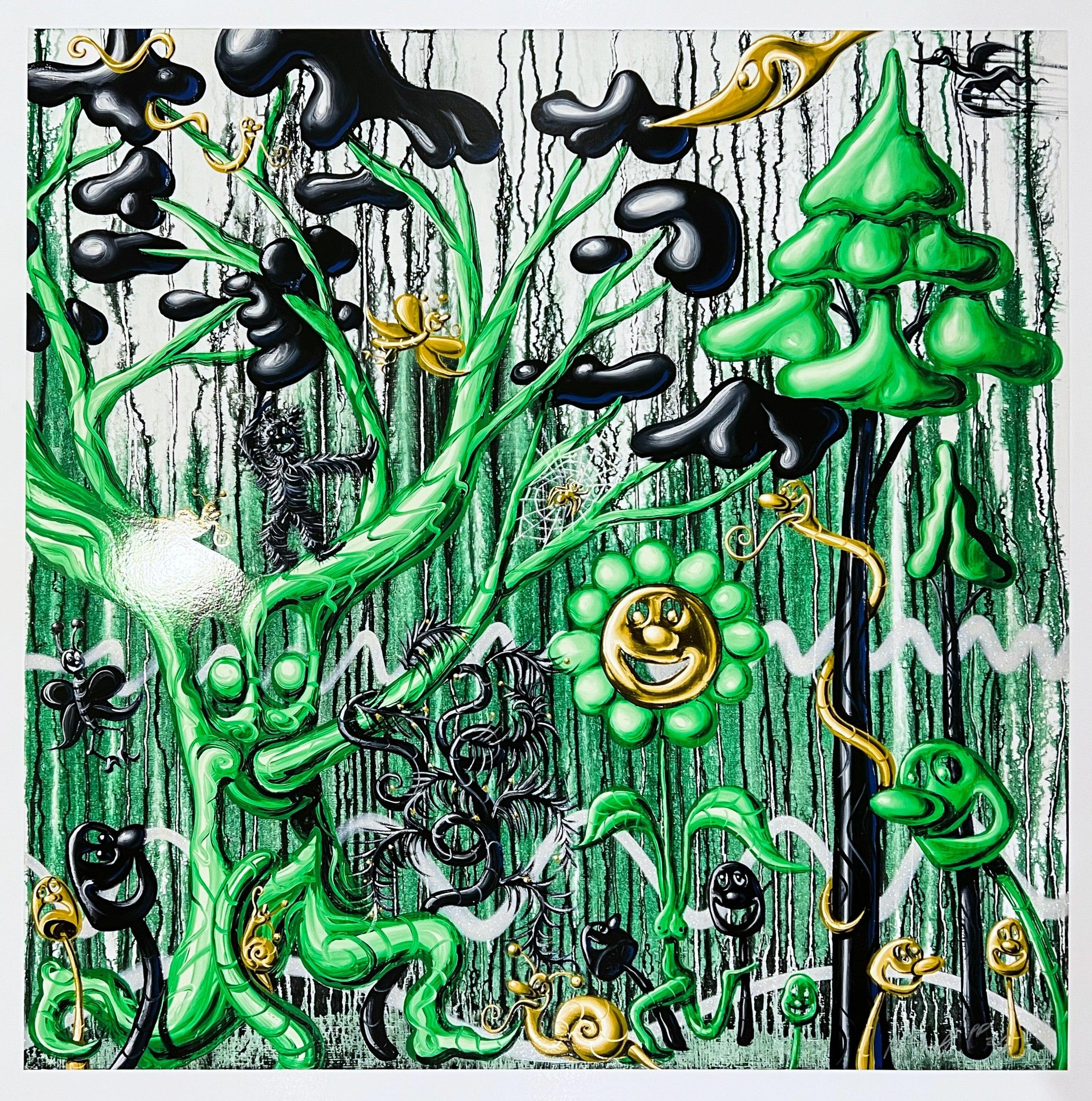 Kenny Scharf Furungle Green For Sale 1