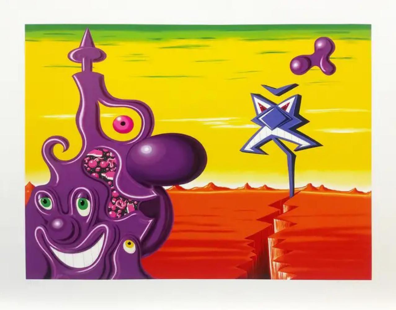 Kenny Scharf Interior Print - KENNY SCHARF, SAJIPPE KRAKKA JOUJESH -1998