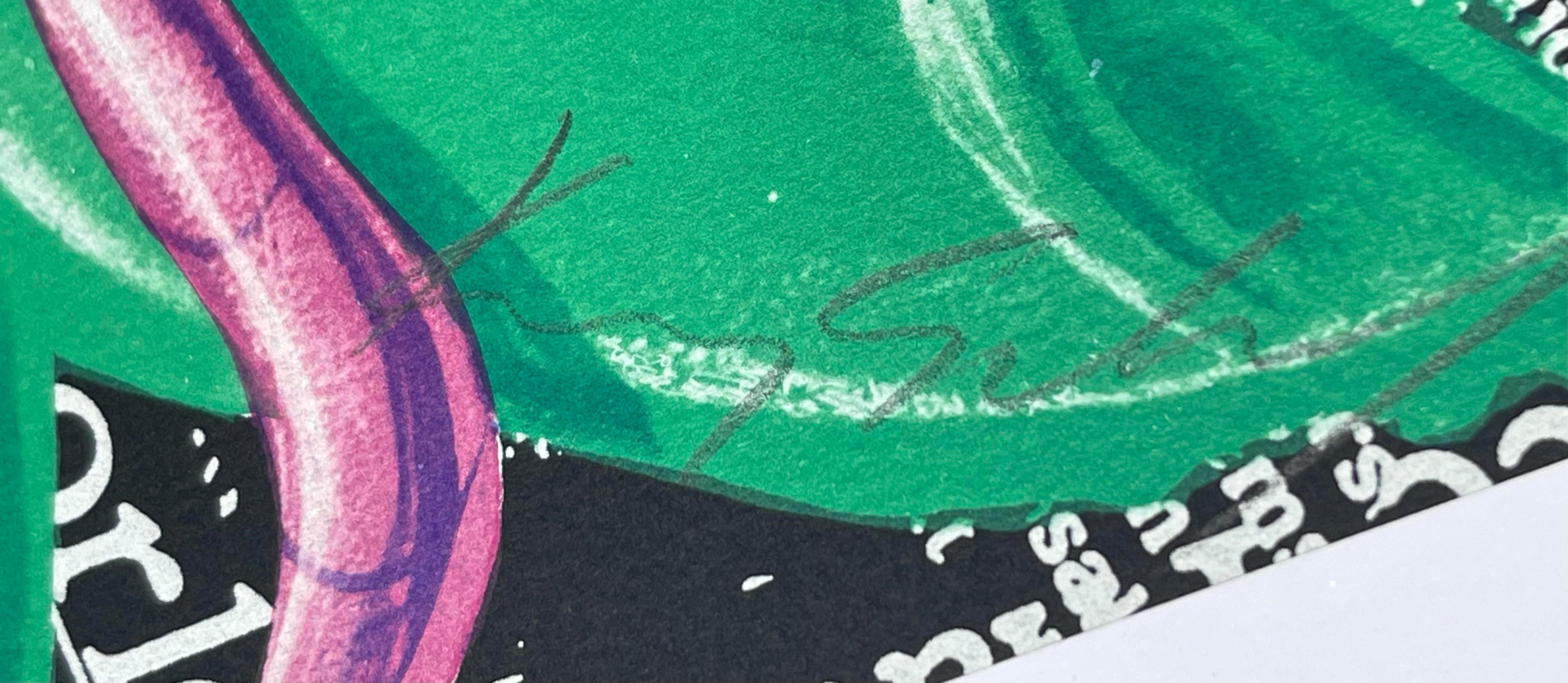 Kenny Scharf, Siebdruck auf Fabriano-Papier Seltene signierte Drucker Proof Rainforest im Angebot 3