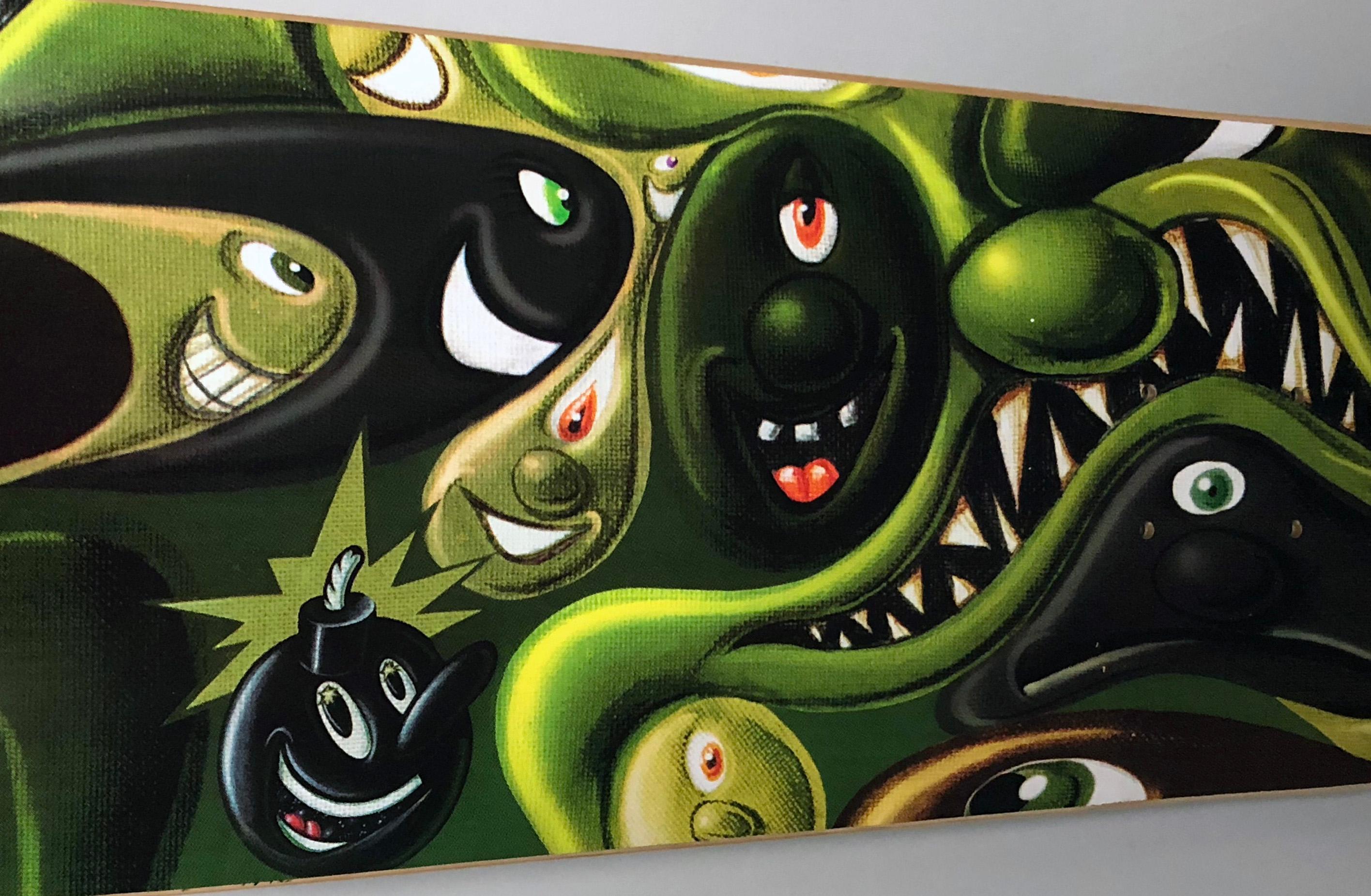 Kenny Scharf Skateboard Deck 2015
Fun, cool, vibrant original pop art without breaking the bank... Featuring Scharf's signature liveliness and character-driven motifs, this board makes for unique wall art that stands out in any room. 


Medium: