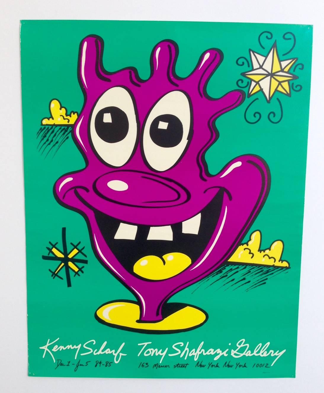 Kenny Scharf Tony Shafrazi Exhibition Poster 1984 For Sale 1