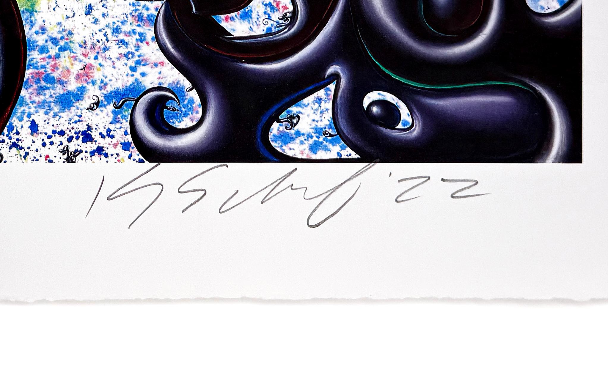 Klobz (impresión en pigmento de archivo enmarcada y firmada a mano) - Print de Kenny Scharf