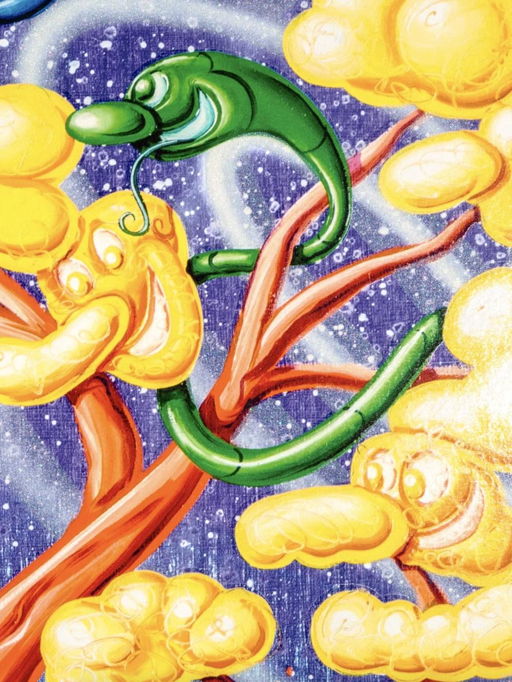 Artist: Kenny Scharf
Title: Paradis Perdu
Medium: Archival pigment inks with high glass varnish and diamond dust on Innova Etching cotton rag 315 gsm fine art paper
Date: 2022
Edition: 40
Sheet Size: 42