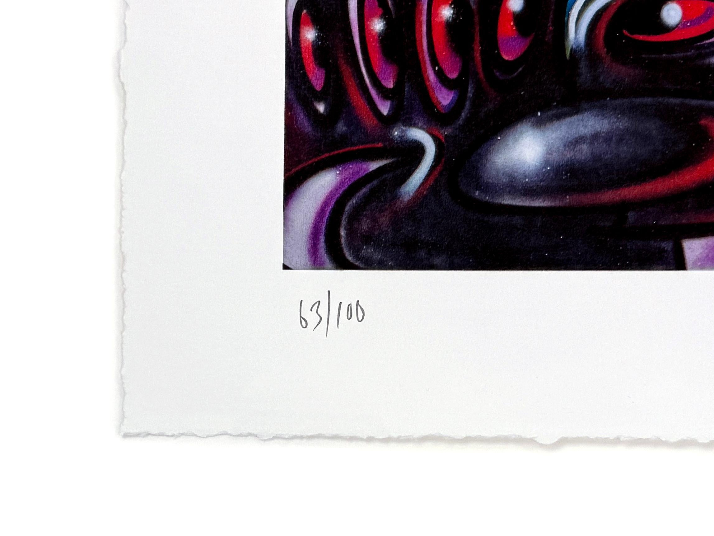 Lugares por favor (impresión en pigmento de archivo enmarcada y firmada a mano) - Print Arte pop de Kenny Scharf